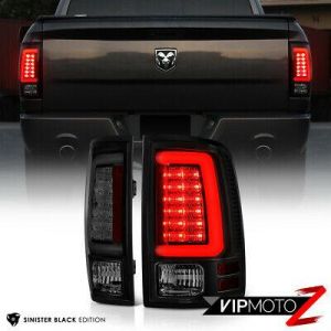 For 09-18 Dodge Ram 1500 2500 3500 Truck BLACK SMOKE LED Light Brake Tail Lamp