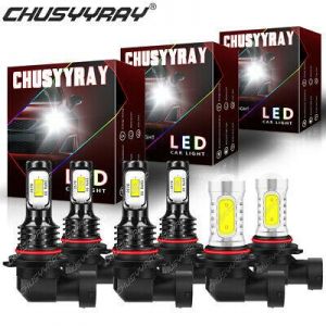 For Dodge RAM 1500 2500 3500 2016-18 LED Faros delanteros + Bombillas antiniebla