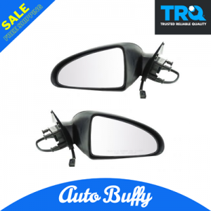 TRQ Power Mirror Pair Textured Black Set Left & Right for 05-09 Pontiac G6 Sedan
