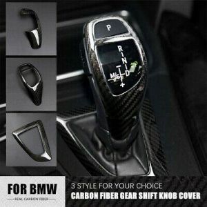 Carbon Fiber Gear Shift Knob Cover for BMW F20 F30 F25 F26 F15 1 2 3 4 Series