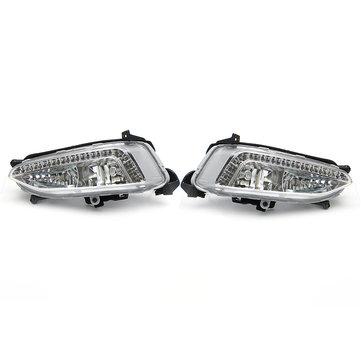 shopping  ציוד ואבזרי הרכב  2Pcs LED Daytime Running Fog Lights Lamps DRL 6500K For Hyundai IX45 Santa Fe 2013-2015