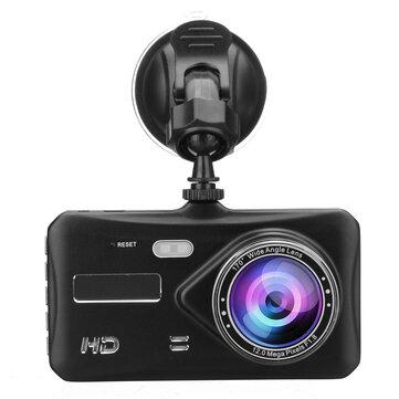 shopping  ציוד ואבזרי הרכב  4 Inch 1080P HD Car Dual Lens Front + Rear Car Dash Cam DVR Camera Recorder Touch Screen
