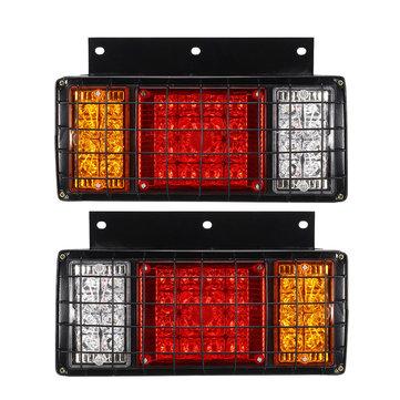 shopping  ציוד ואבזרי הרכב  2PCS LED Tail Brake Lights Rear Turn Lamp for 24V Trailer Truck Caravans Boat