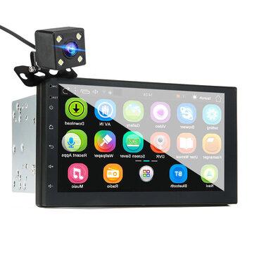 shopping  ציוד ואבזרי הרכב  iMars 7 Inch 2 Din for Android 8.0 Car Stereo Radio MP5 Player 2.5D Screen GPS WIFI bluetooth FM with Rear Camera