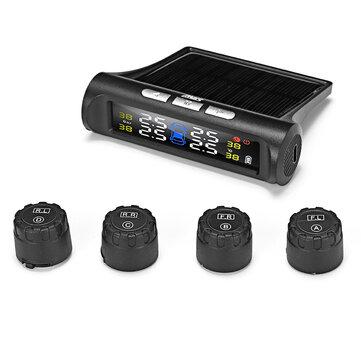 shopping  ציוד ואבזרי הרכב  iMars T240 TPMS Solar Power Tire Pressure Monitor System Universal Tester Wireless LCD Display with 4 External Sensors