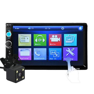 shopping  ציוד ואבזרי הרכב  7010B 7 Inch 2Din Car MP5 Player IPS Touch Screen Stereo FM Radio bluetooth with Rear View Camera
