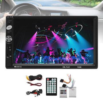 shopping  ציוד ואבזרי הרכב  7" Car Stereo bluetooth Radio MP5 MP4 Player Touch Screen FM AUX Reverse Camera