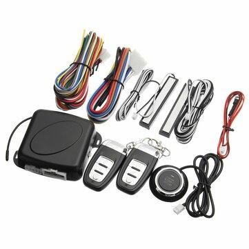 shopping  ציוד ואבזרי הרכב  Keyless Entry Engine Push Start Alarm System PEPS Remote Starter Stop Anti-theft for 12V Car SUV