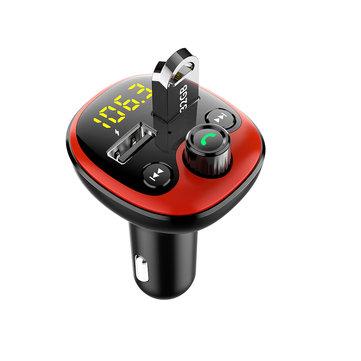 shopping  ציוד ואבזרי הרכב  BT21 bluetooth 5.0 Chip Car Charger Auto MP3 Player Hands-free One-touch Call DC5V Dual USB 3.1A U Disk TF Card 