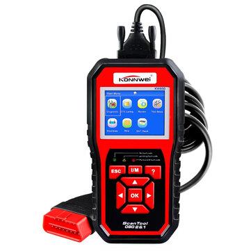 shopping  ציוד ואבזרי הרכב  KONNWEI KW850 OBD2 Car Scan Diagnostic Tool EOBD Scanner Engine Fault Code Reader Multi-languages Red