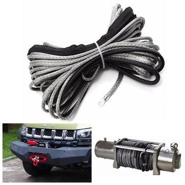 shopping  ציוד ואבזרי הרכב  15m 7000LB Nylon Rope Winch Tow Cable with Sheath for ATV SUV Off Road 