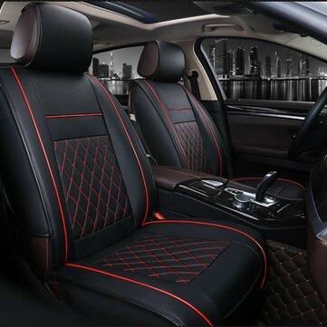 shopping  ציוד ואבזרי הרכב  1psc PU Leather Car Full Surround Seat Cover Cushion Protector Set Universal for 5 Seats Car