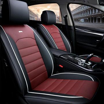 shopping  ציוד ואבזרי הרכב  4 Colors Universal Full Car Seat Mat Cover PU Leather Breathable Cushion Pad Set