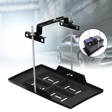 shopping  ציוד ואבזרי הרכב  Universal Adjustable Metal Car Battery Tray Adjustable Hold Down Clamp Bracket Kit Cycle 