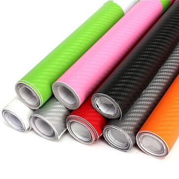 shopping  ציוד ואבזרי הרכב  200x40cm DIY Carbon Fiber Vinyl Wrap Roll Film Sticker Car Decal Sheet