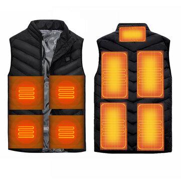 shopping  ציוד ואבזרי הרכב  Enusic&trade; 9 Heating Pads USB Electric Heated Vest Jacket Warm Body Warmer Pad Winter Thermal
