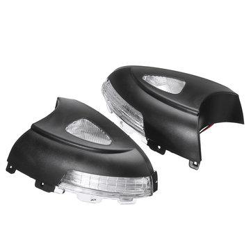 shopping  ציוד ואבזרי הרכב  Car Side Wing Mirror Cover with LED Turn Signal Light for VW Sharan 2012-2014 Tiguan 2007-2014