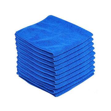 shopping  ציוד ואבזרי הרכב  10PCS Microfiber Cleaning Cloths Washing Towel Blue for Car Polishing Wax Detailing Drying