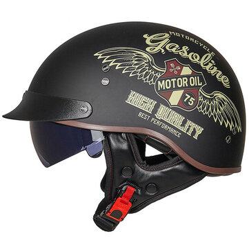 shopping  ציוד ואבזרי הרכב  GXT DOT Retro Motorcycle Helmet Men Women Moto Helmet Summer Open Face Scooter Biker Motorbike Riding Helmet Certification MT-4