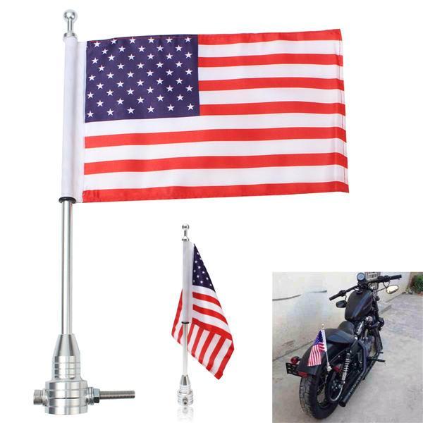 shopping אופנה נשים Universal Motorcycle American USA Flag pole Luggage Rack Mount For Harley