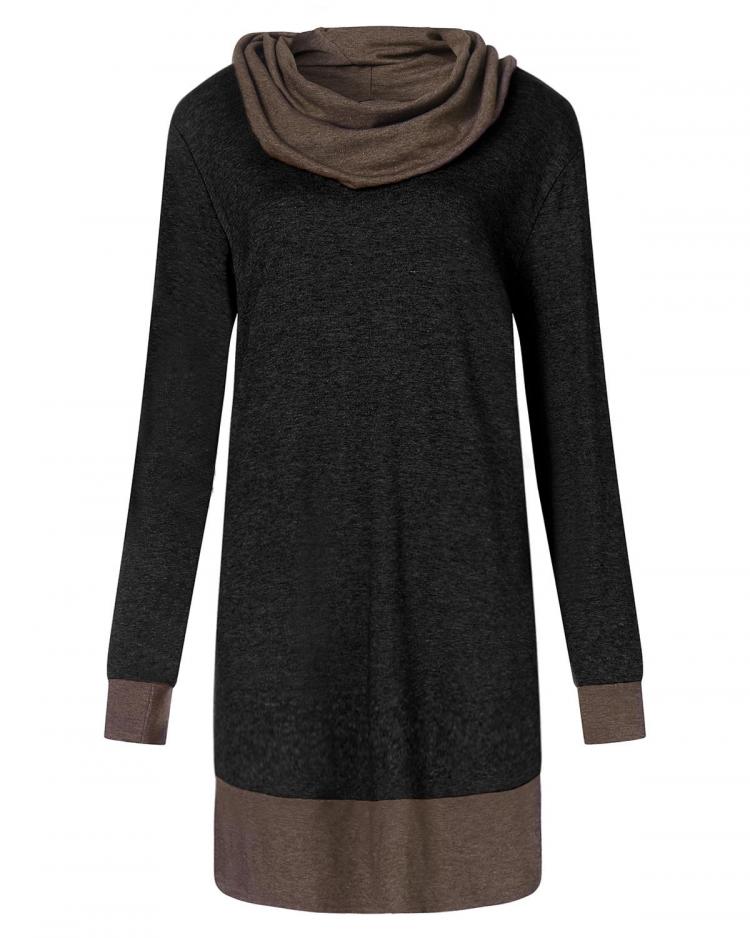 shopping אופנה נשים Women Pullover Long Sleeve Patchwork Casual Sweatshirt