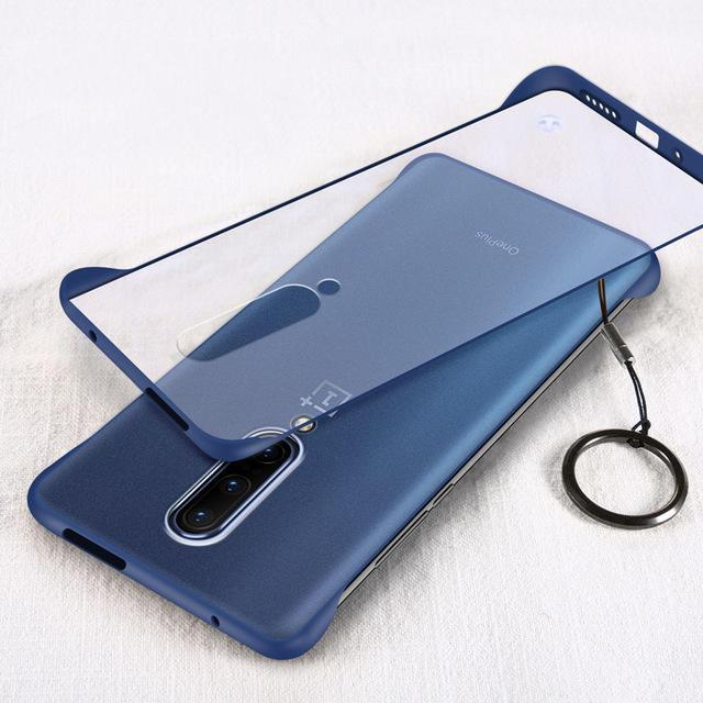 shopping כיסויים לטלפון Bakeey Transparent Ultra Thin Anti Fall Matte Hard PC&amp;Soft Edge With Finger Ring Protective Case For OnePlus 7 PRO