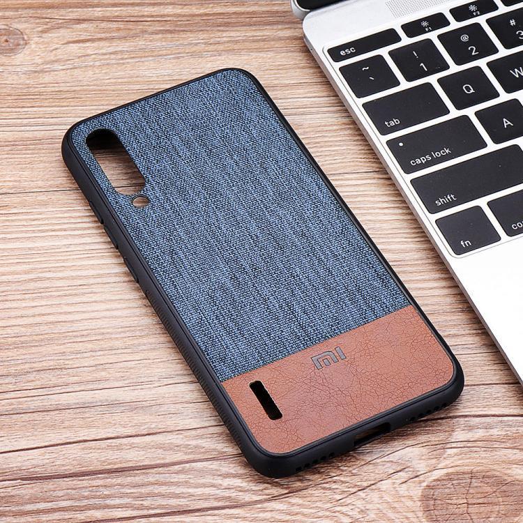 shopping כיסויים לטלפון Bakeey Luxury Fabric Splice Soft Silicone Edge Shockproof Protective Case For Xiaomi Mi A3 / Xiaomi Mi CC9e