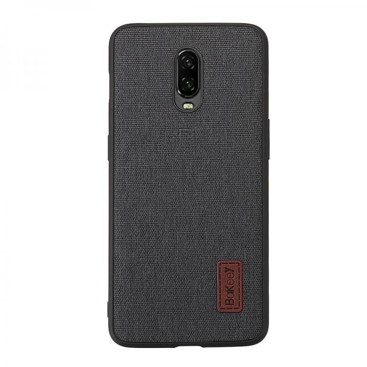 shopping כיסויים לטלפון Bakeey Luxury Fabric Soft Silicone Edge Shockproof Protective Case For OnePlus 7