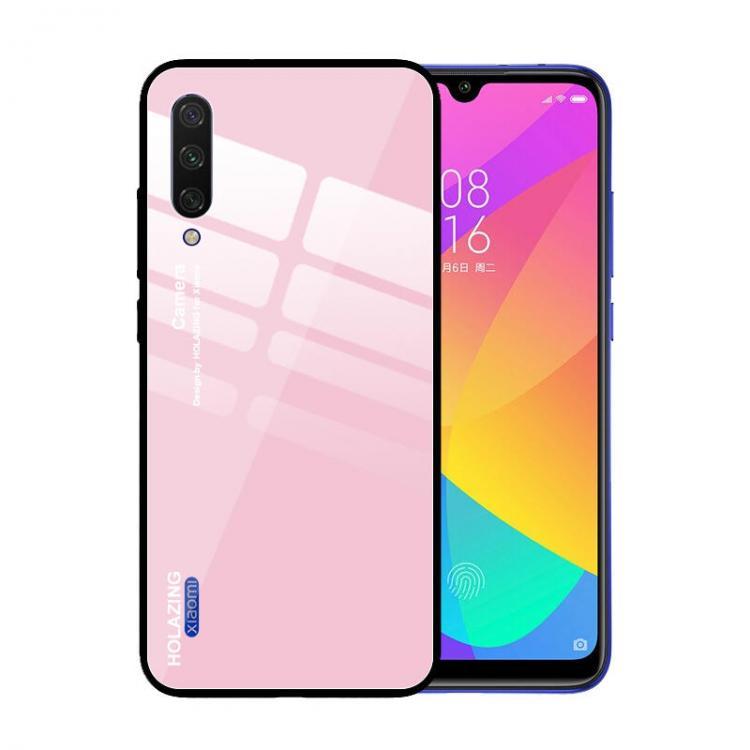 shopping כיסויים לטלפון Bakeey Gradient Color Tempered Glass + Soft TPU Back Cover Protective Case for Xiaomi Mi A3 / Xiaomi Mi CC9e