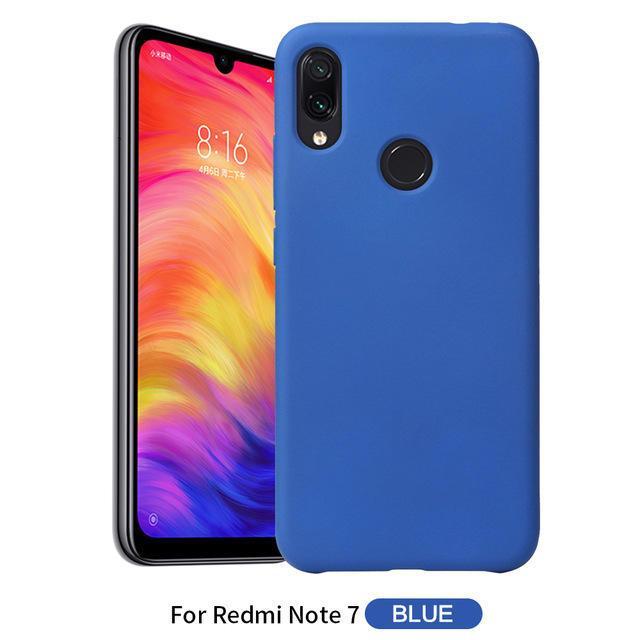 shopping כיסויים לטלפון Bakeey Smooth Liquid Silicone Rubber Back Cover Protective Case for Xiaomi Redmi Note 7 / Redmi Note 7 Pro