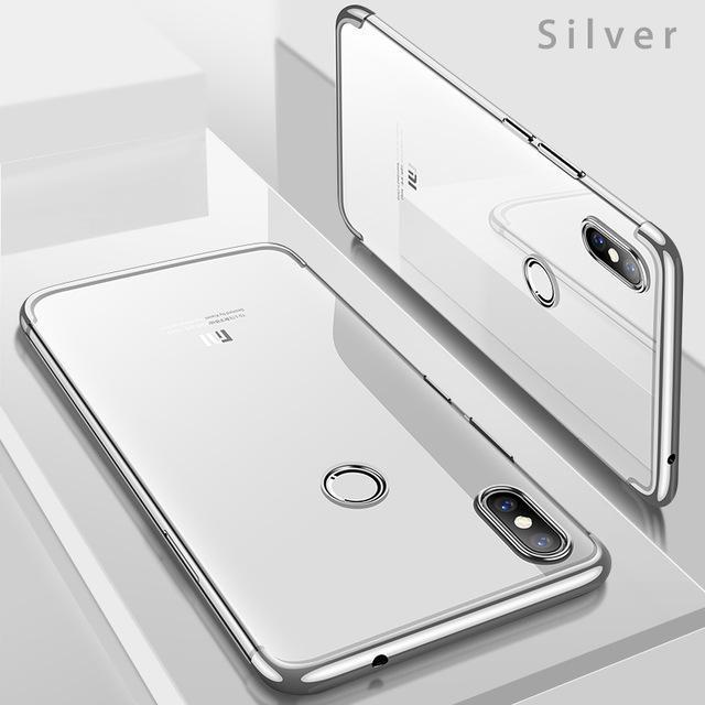 shopping כיסויים לטלפון Bakeey&trade; Color Plating Transparent Soft TPU Back Cover Protective Case for Xiaomi Mi MIX 3