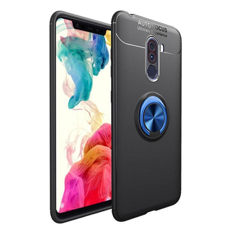 shopping כיסויים לטלפון Bakeey&trade; Shockproof Thin Back Cover Protective Case with Finger Ring Holder for Xiaomi Pocophone F1