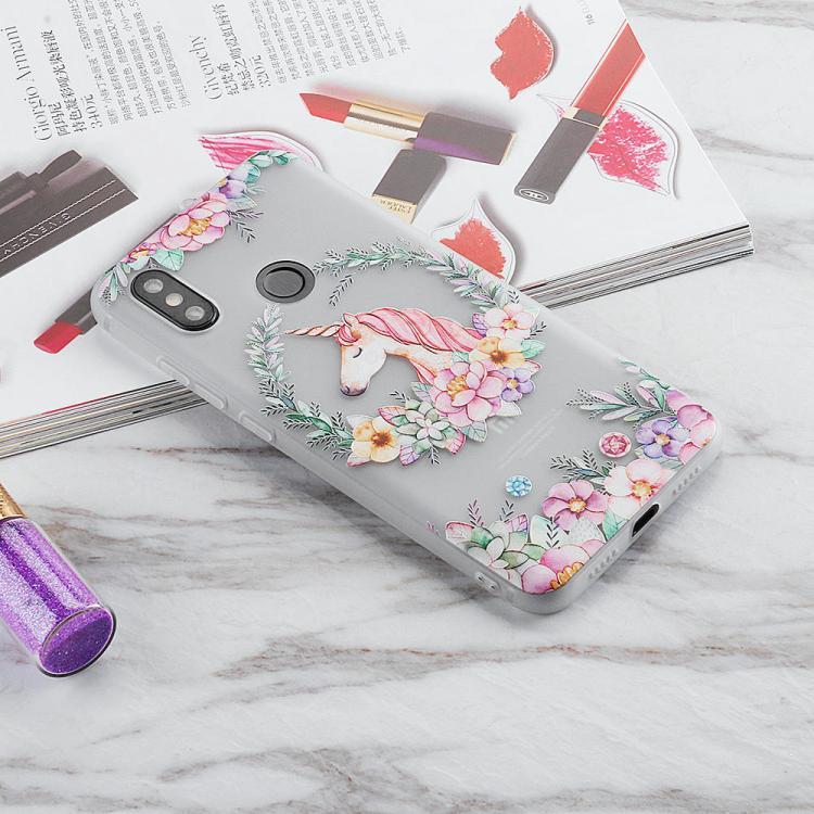 shopping כיסויים לטלפון Bakeey Soft TPU Matte Embossed Flower Pattern Protective Case For Xiaomi Mi8 Mi 8