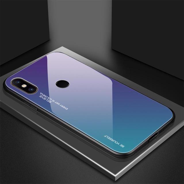 shopping כיסויים לטלפון Bakeey Gradient Tempered Glass Protective Case For Xiaomi Mi MIX 3