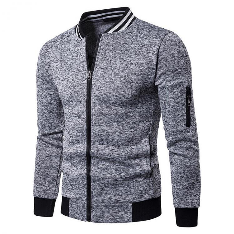 shopping חולצות וסוודרים Men Fall Side Zipper Stitching Coats Color Zip-up Cardigans Sweatshirts