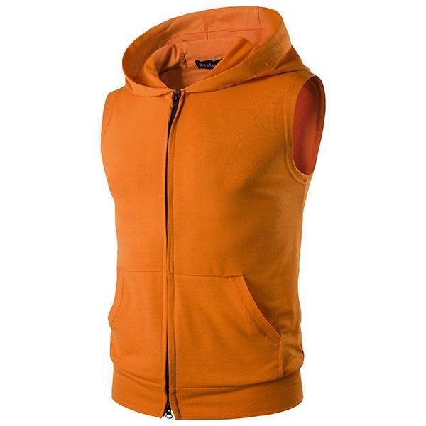 shopping חולצות וסוודרים Summer Personality High Street Big Pocket T-shirt Casual Zip Hooded Vest Mens Sweater T-shirt