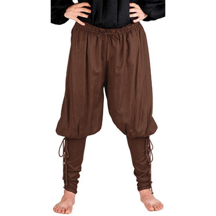 shopping מכנסיים Medieval Renaissance Mens Pirate Knight Trousers Lace Long Pants Shorts