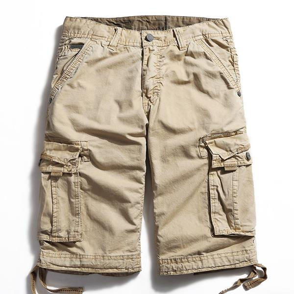 shopping מכנסיים Outdoor Large Size Pure Cotton Washing Cargo Shorts Multi Pocket Casual Men's Shorts