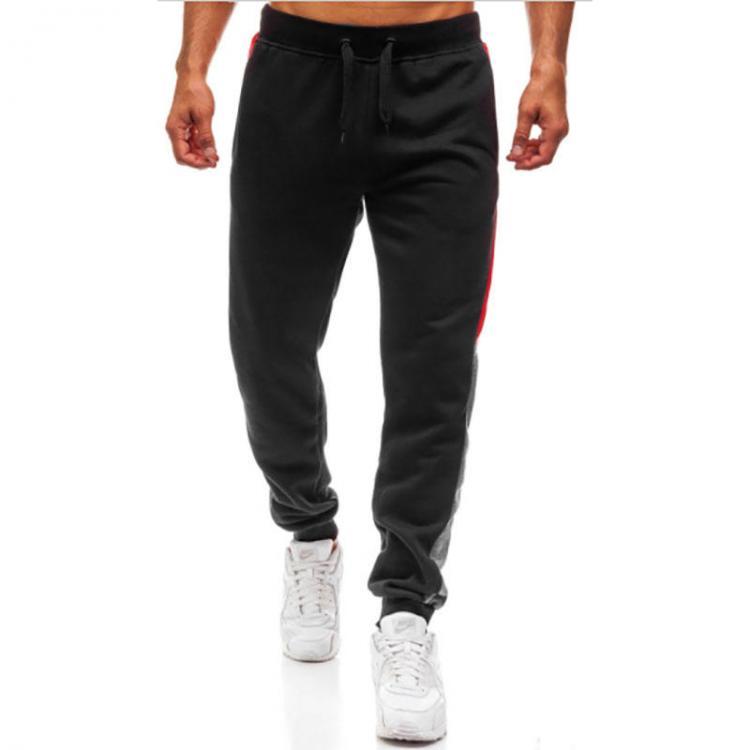 shopping מכנסיים Mens Sport Hip-hop Breathable Drawstring Stitching Stripe Casual Slim Fit Pants