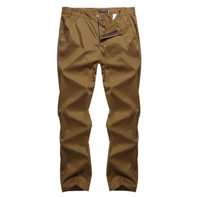 shopping מכנסיים Mens Regular Fit Trousers Cargo Chino Business Casual Long Pants Slack Plus Size