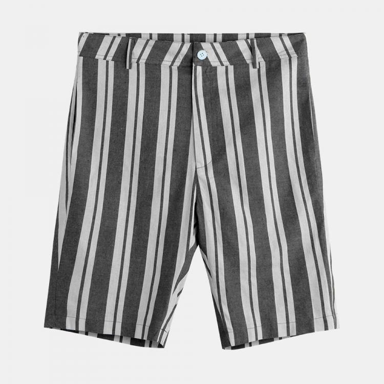 shopping מכנסיים Men Sumemr Beach Stripe Breathable Big Pocket Casual Shorts