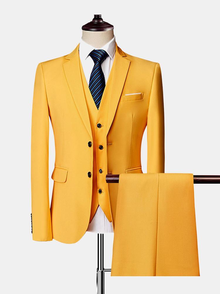 shopping מעילים וג׳קטים Three Pieces Wedding Suit Business Formal Show Evening Party Dressing Suits