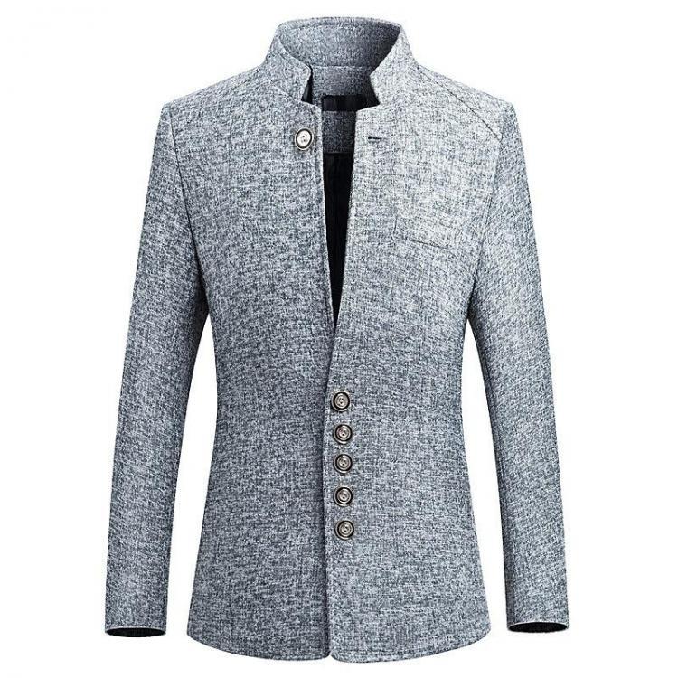 shopping מעילים וג׳קטים Mens Stand Collar Casual Slim Gentleman British Style Jacket Coats