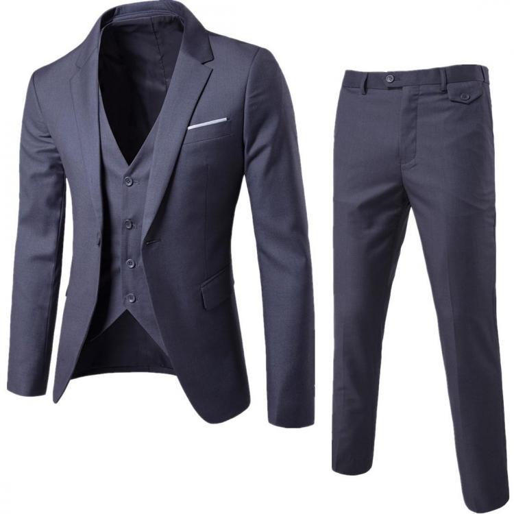 shopping מעילים וג׳קטים Three Pieces Suit One Breasted Wedding Dress Suit Blazers