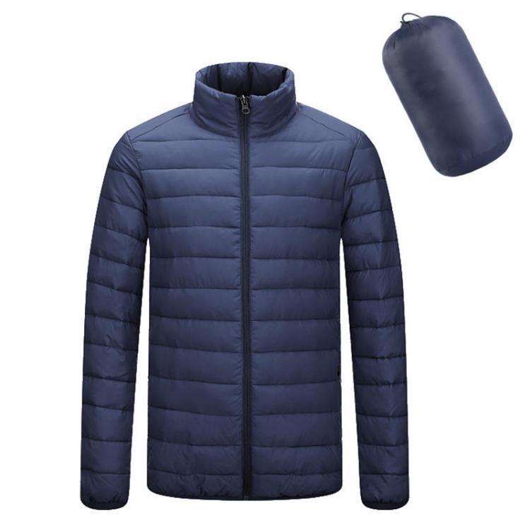 shopping מעילים וג׳קטים Mens Down Cotton Padded Jacket Portable Stand Collar Hooded Light Coat