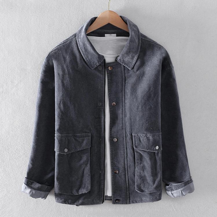 shopping מעילים וג׳קטים Mens Vintage Corduroy Thick Wtam Double Big Pockets Casual Jacket