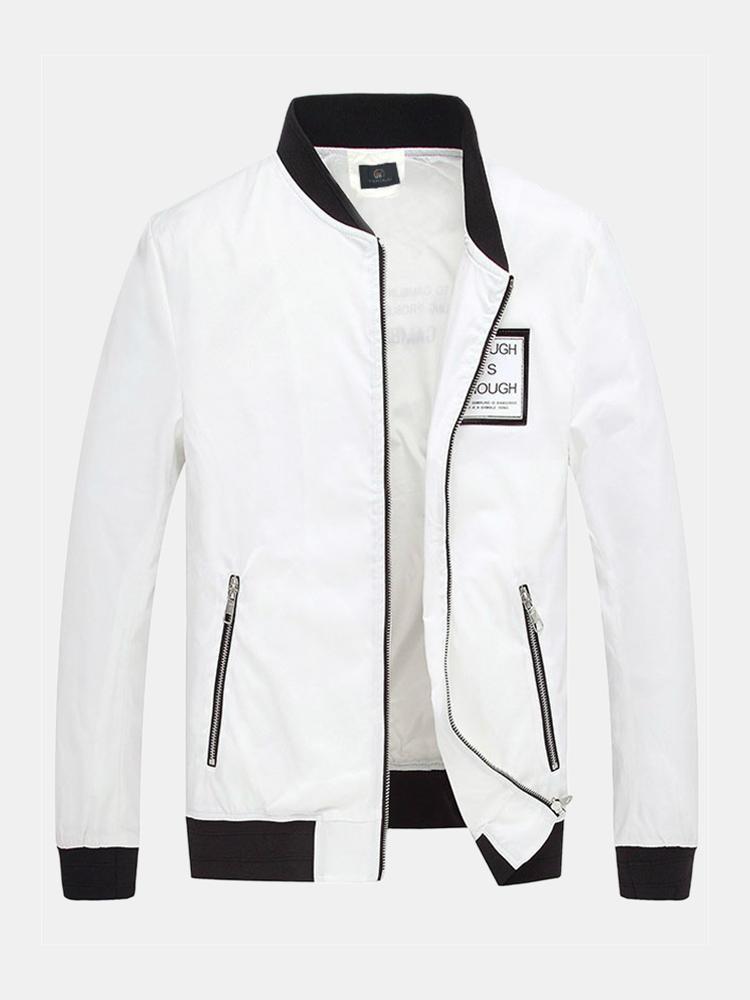 shopping מעילים וג׳קטים Mens Fashion Solid Color Turn Down Collar Pocket Thick Casual Jacket