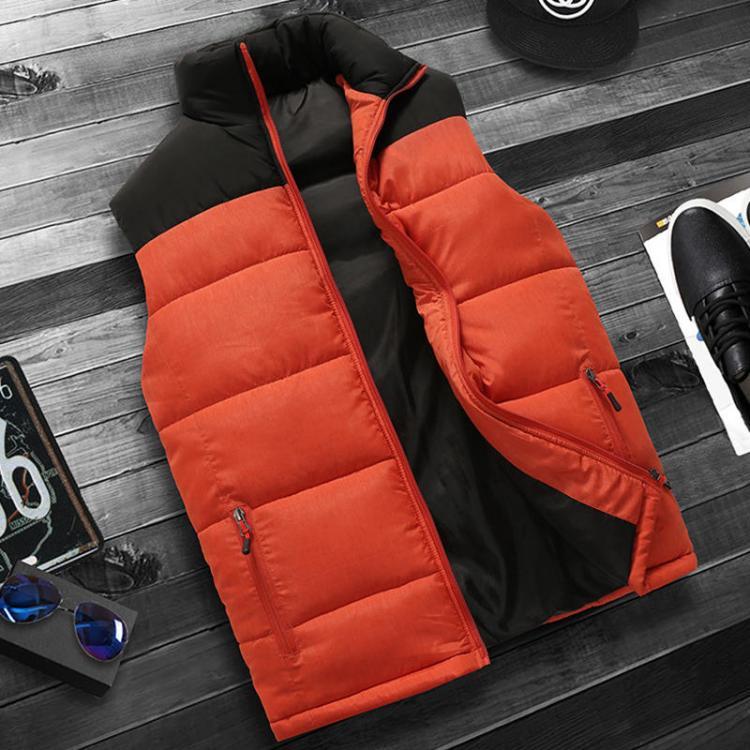shopping מעילים וג׳קטים Mens Padded Sleeveless Jacket Winter Warm Slim Windproof Down Vest