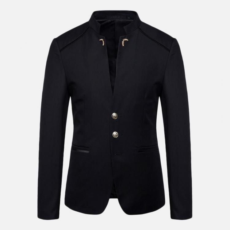 shopping מעילים וג׳קטים Mens Stylish Stand Collar Slim Suit Jacket Blazers