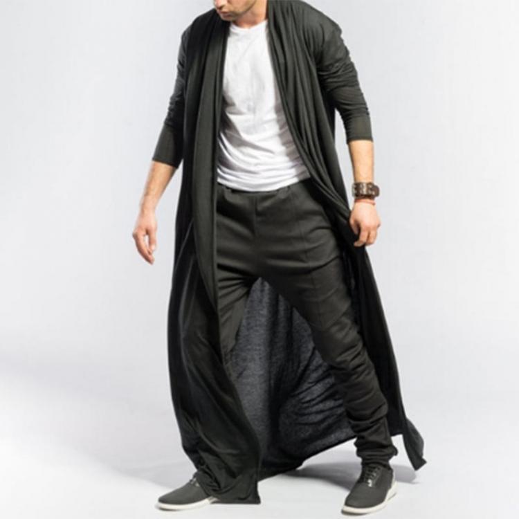 shopping מעילים וג׳קטים Mens Casual Comfy Loose Long Cardigans Coat